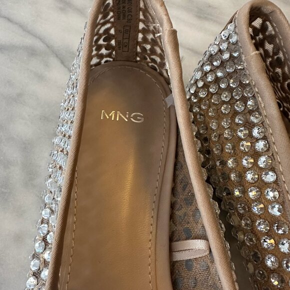 Never worn Mango rhinestone ballet flats size 7 - Picture 7 of 9